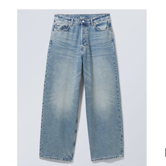 Women's Weekday Astro Loose Baggy Blue Jeans Denim Wide Leg Size 30/32 - Picture 13 of 13